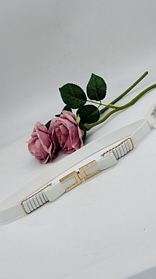 Ζώνη με Λάστιχο FA 186841 white