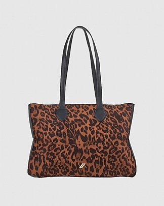 Verde Γυναικεία Τσάντα Ώμου 16-8297 Animal Print Brown