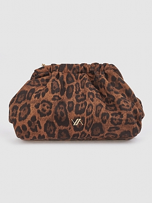 Verde Γυναικείο Τσαντάκι Βραδινό 01-2174 Animal Print Brown