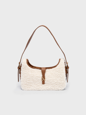 Nolah Τσάντα Ώμου Sheepy Offwhite Brown