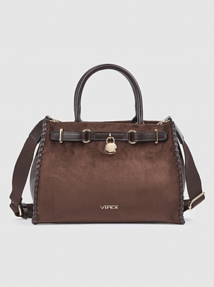Verde Γυναικεία Τσάντα Ώμου Χειρός 16-8702 Brown