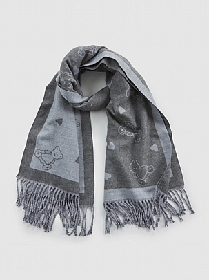 Verde Γυναικείο Κασκόλ/Εσάρπα 06-1104 Grey