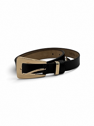 Ζώνη μαύρη με χρυσά στοιχεία CT8424 Black gold