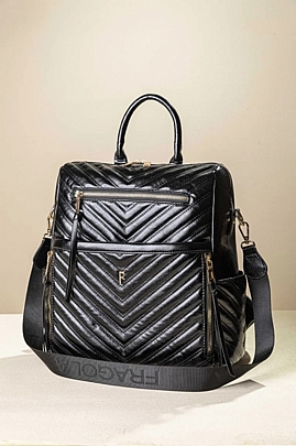 Fragola Backpack πολλαπλών χρήσεων FE257-black-shiny