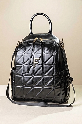 Fragola Πολυθέσιο γυναικείο Backpack FE254-black-shiny