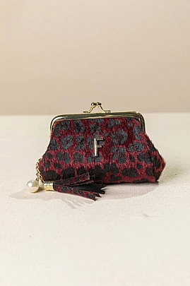Fragola Μικρο Πορτοφόλι κερμάτων PC05-26AN-bordo-leopard