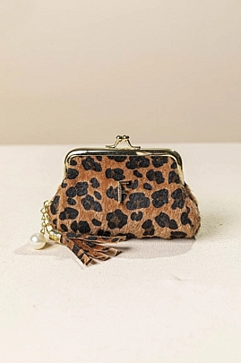 Fragola Μικρο Πορτοφόλι κερμάτων PC05-26AN-camel-leopard