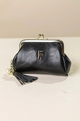 Fragola Μικρο Πορτοφόλι κερμάτων PC05-26V-black-vintage