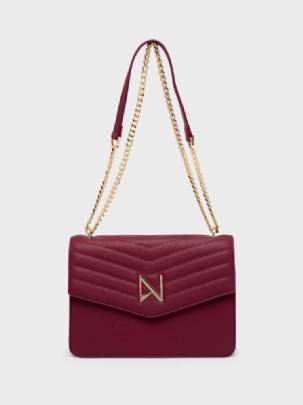 Nolah Γυναικεία Τσάντα ώμου & χιαστί Mia Burgundy<br /><br /><br /><br /><br />