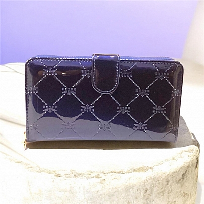 ESLEE Γυναικείο Πορτοφόλι Λουστρίν F6395 Dark Blue