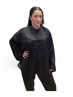 Πουκάμισο Over size Ημιδιαφανές 26535 Black