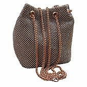 Τσαντάκι πουγκι με στρας RoseGold : 1