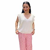 Axel ΠΛΕΚΤΟ T-SHIRT ΜΕ ΒΟΛΑΝ ΜΑΝΙΚΙA 1400-0133 White : 1
