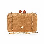 Verde Γυναικείο Τσαντάκι Ψάθινο Clutch 01-1844 Camel : 1