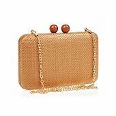Verde Γυναικείο Τσαντάκι Ψάθινο Clutch 01-1844 Camel : 3