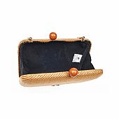Verde Γυναικείο Τσαντάκι Ψάθινο Clutch 01-1844 Camel : 4