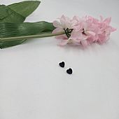 Σκουλαρίκια Καρφωτά Καρδούλες FA 3864 Black : 1