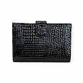 Γυναικείο Δερμάτινο Πορτοφόλι Κροκό 8346-A BLACK : 1