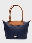 Nolah Τσάντα Χιαστί Ώμου Capuccine Large Navy : 1