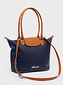 Nolah Τσάντα Χιαστί Ώμου Capuccine Large Navy : 2