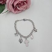 Βραχιόλι Ατσάλινο με κρεμαστά στοιχεία FA 1064 Silver : 1