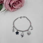 Βραχιόλι Ατσάλινο με κρεμαστά στοιχεία FA 1069 Silver : 1