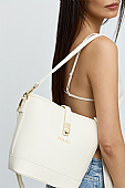 Nolah Τσάντα Χιαστί Ώμου Evelina Ivory Light Gold : 7