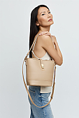 Nolah Τσάντα Χιαστί Ώμου Evelina Beige Light Gold : 5