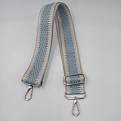 Ιμάντας Τσάντας γαλάζιος FA 52153 Blue/Beige (ασημί λεπτομέρειες) : 1