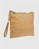 Verde Γυναικείος Ψάθινος Φάκελος 48-0270 Beige : 2