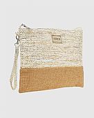 Verde Γυναικείος Ψάθινος Φάκελος 48-0270 Ivory : 2