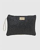 Verde Γυναικείος Ψάθινος Φάκελος 48-0269 Black : 1