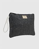 Verde Γυναικείος Ψάθινος Φάκελος 48-0269 Black : 2
