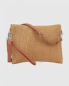 Verde Γυναικείος Ψάθινος Φάκελος 48-0264 Beige : 3
