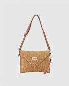 Verde Γυναικείος Ψάθινος Φάκελος 48-0264 Beige : 5