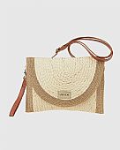 Verde Γυναικείος Ψάθινος Φάκελος 48-0259 Beige : 1