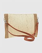 Verde Γυναικείος Ψάθινος Φάκελος 48-0259 Beige : 3