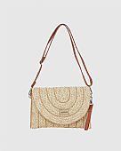 Verde Γυναικείος Ψάθινος Φάκελος 48-0258 Beige : 4