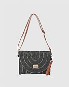 Verde Γυναικείος Ψάθινος Φάκελος 48-0258 Black : 5