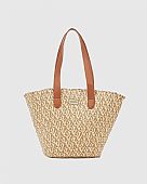 Ψάθινη Τσάντα Θαλάσσης Verde 48-0256 Beige : 1