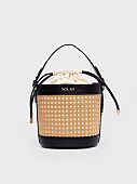 Nolah Τσάντα Χιαστί Ώμου Cannes Beige-Black : 1