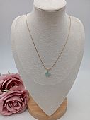 Κολιέ χειροποίητο σχέδιο σταυρουδάκι RH4690 Turquoise : 1