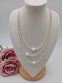 Κολιέ χειροποίητο τρίσειρο RH4966 Ivory : 1