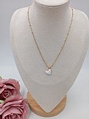Κολιέ χειροποίητο σχέδιο καρδούλα RH5117 White/Gold : 1