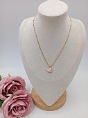 Κολιέ χειροποίητο σχέδιο καρδούλα RH5117 Pink/Gold : 1