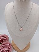 Κολιέ χειροποίητο σχέδιο καρδούλα RH5117 Pink/Silver : 1