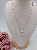 Κολιέ χειροποίητο σχέδιο καρδούλα RH5117 White/Silver : 1