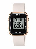 Q&Q Ψηφιακό Ρολόι 42mm με Μπέζ Λουράκι M207J007Y : 1