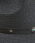 Verde Γυναικείο Ψάθινο Καπέλο 05-0807 Black : 3