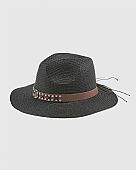 Verde Γυναικείο Ψάθινο Καπέλο 05-0815 Black : 1